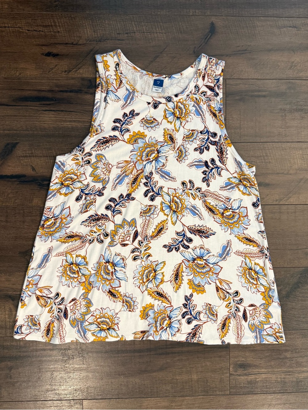 Old Navy Luxe High Neck Tank Top Women M Paisley Swing Boho Casual